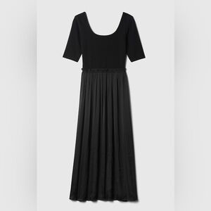 GAP mixed media black dress, NWT SP ballet neckline black dress, flirty and fun